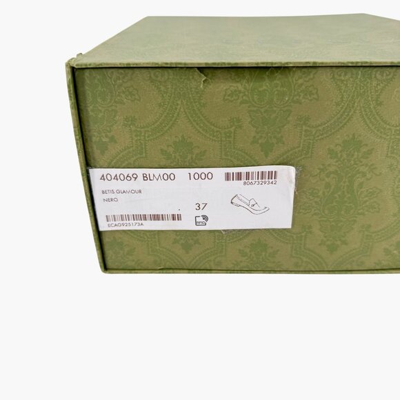 Gucci Jordaan Horsebit Loafer Flat Size 37 US 7 Black Leather Slip On Brixton - Picture 16 of 16